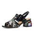Gem Buckle Mesh Sequin Sandals